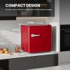 imageKismile Compact Upright Mini Freezer 12Cuft Red Design with Handle amp Shelves 3 Adjustable Thermostat Quiet Operation for Home amp OfficeRed