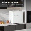 imageKismile Compact Upright Mini Freezer 12Cuft Red Design with Handle amp Shelves 3 Adjustable Thermostat Quiet Operation for Home amp OfficeWhite